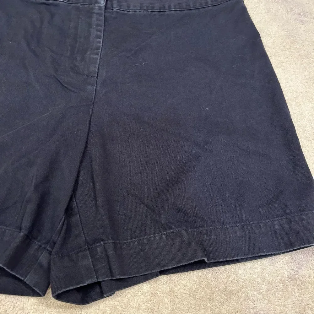 Casual Corner Black Flat Front Shorts